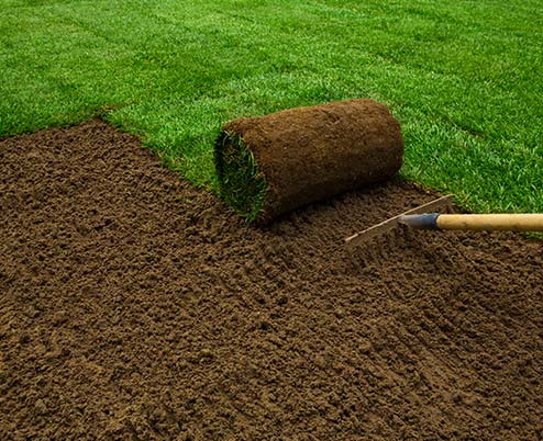 Sodding and seeding